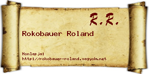 Rokobauer Roland névjegykártya