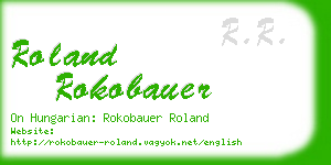 roland rokobauer business card